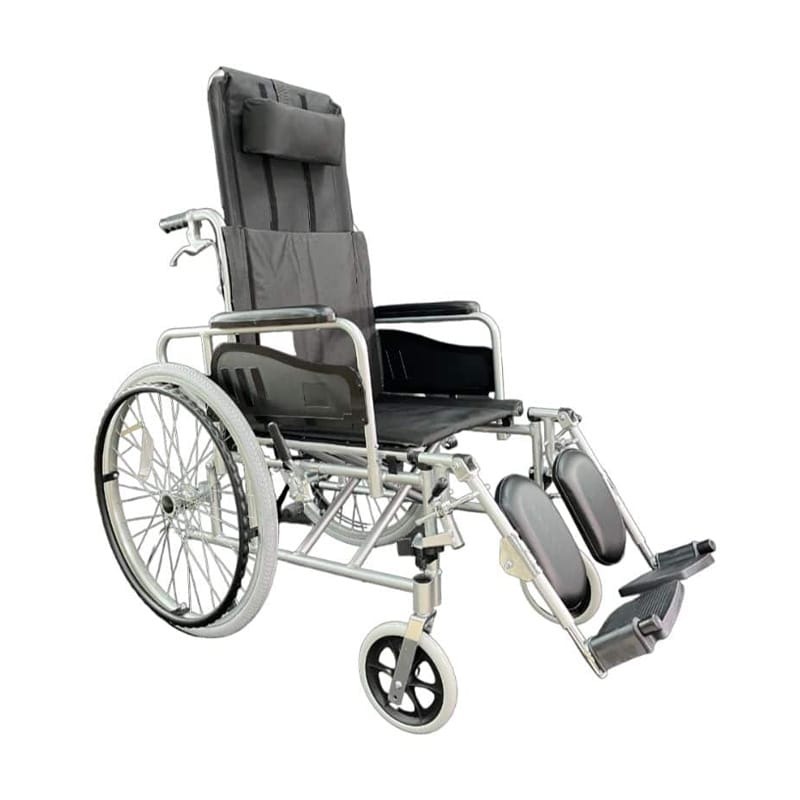 Silla de ruedas reclinable en aluminio