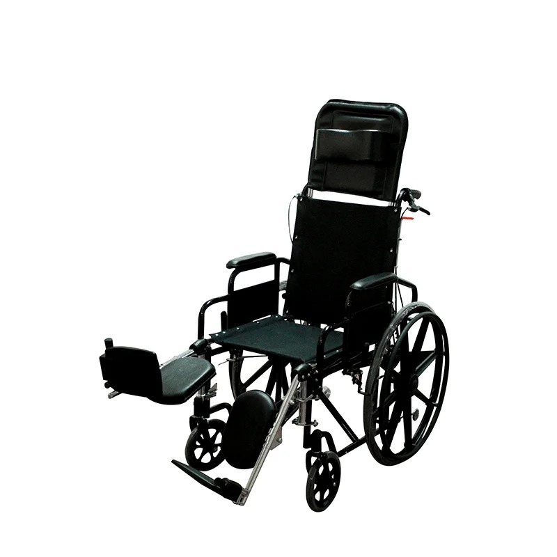 Silla de ruedas reclinable en acero