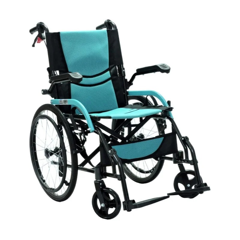 Silla de ruedas semi transporte con apoyabrazos abatibles