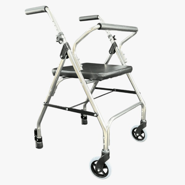 Caminador de 2 ruedas y asiento acolchado