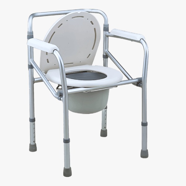 Silla sanitaria en aluminio con tapó