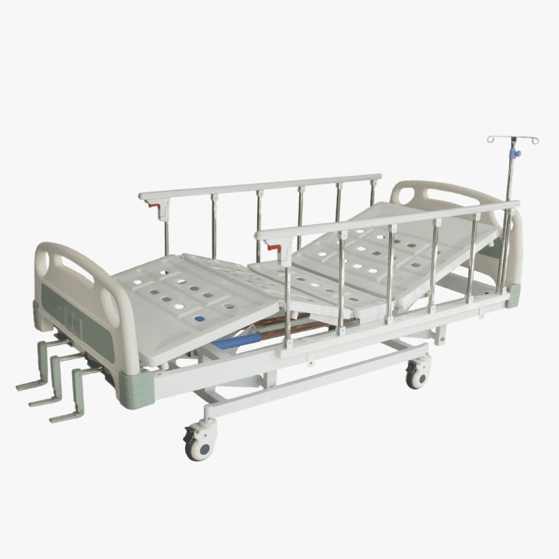 Cama manual de 3 funciones barandas en aluminio
